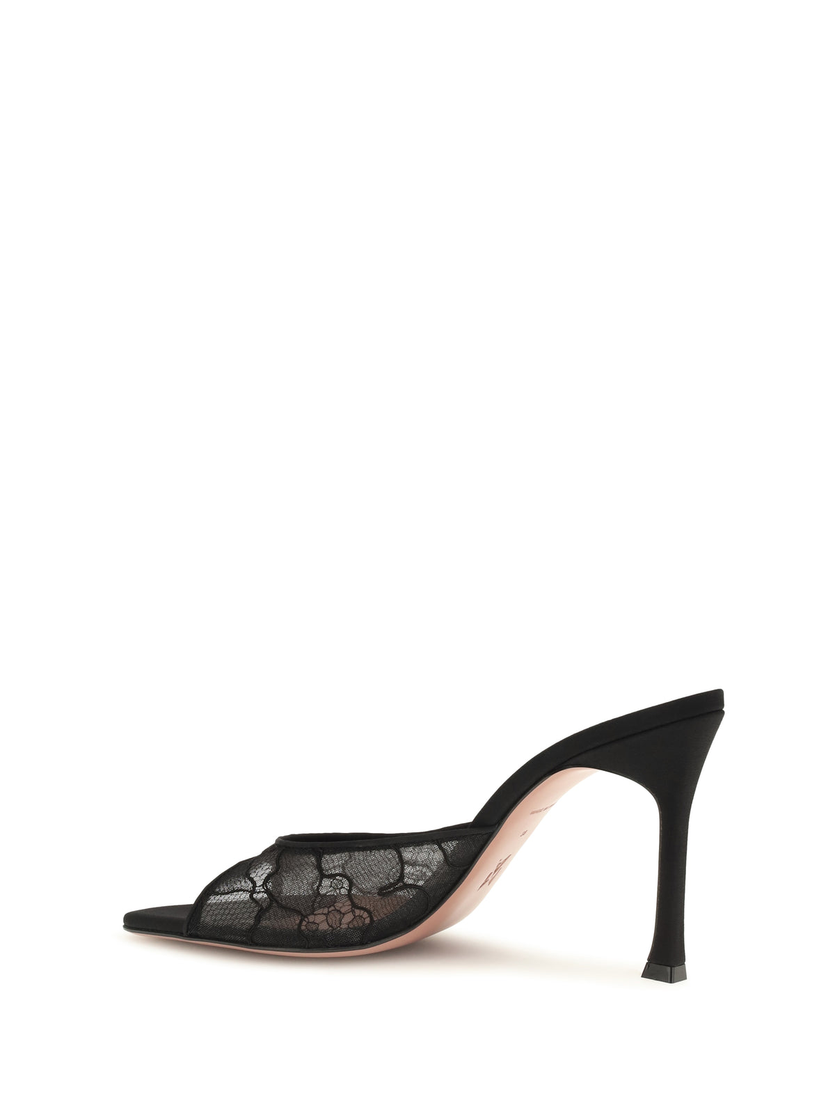 Amina Muaddi Alexa Lace Sandals - Black Lace