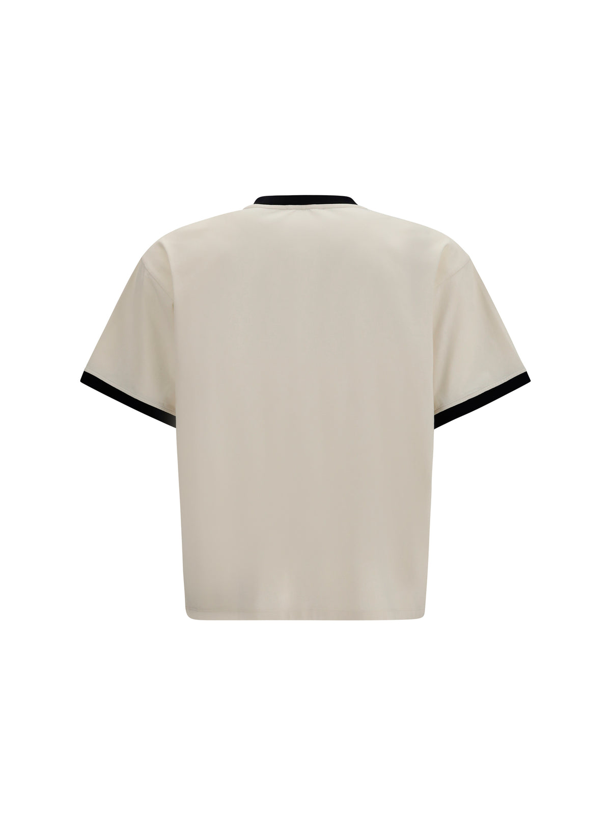 Versace Cotton Jersey T-shirt With Poplin Balloo - Dirty White
