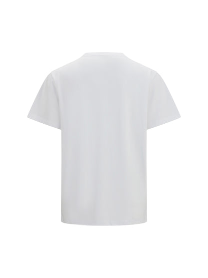 Ganni Western T-shirt with cowboy boots - Bright White