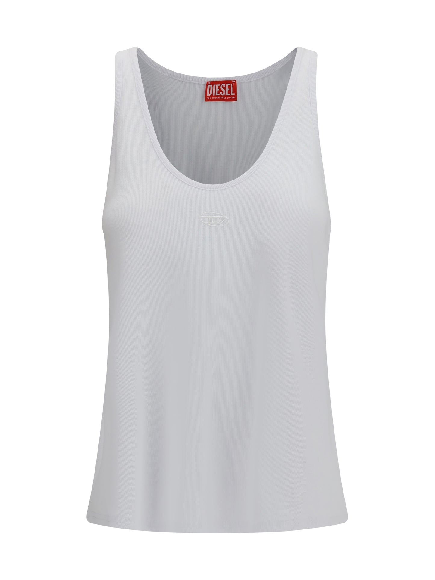 DIESEL Oval D ribbed tank Top