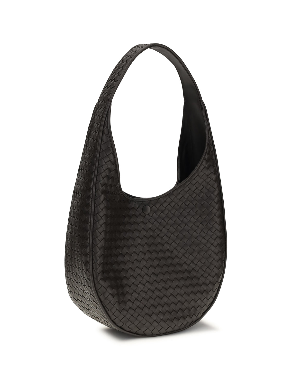 Bottega Veneta Small Ovetto Shoulder - Espresso-Brass V