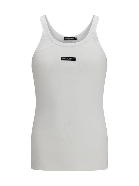 DOLCE & GABBANA Cotton printed tank Top