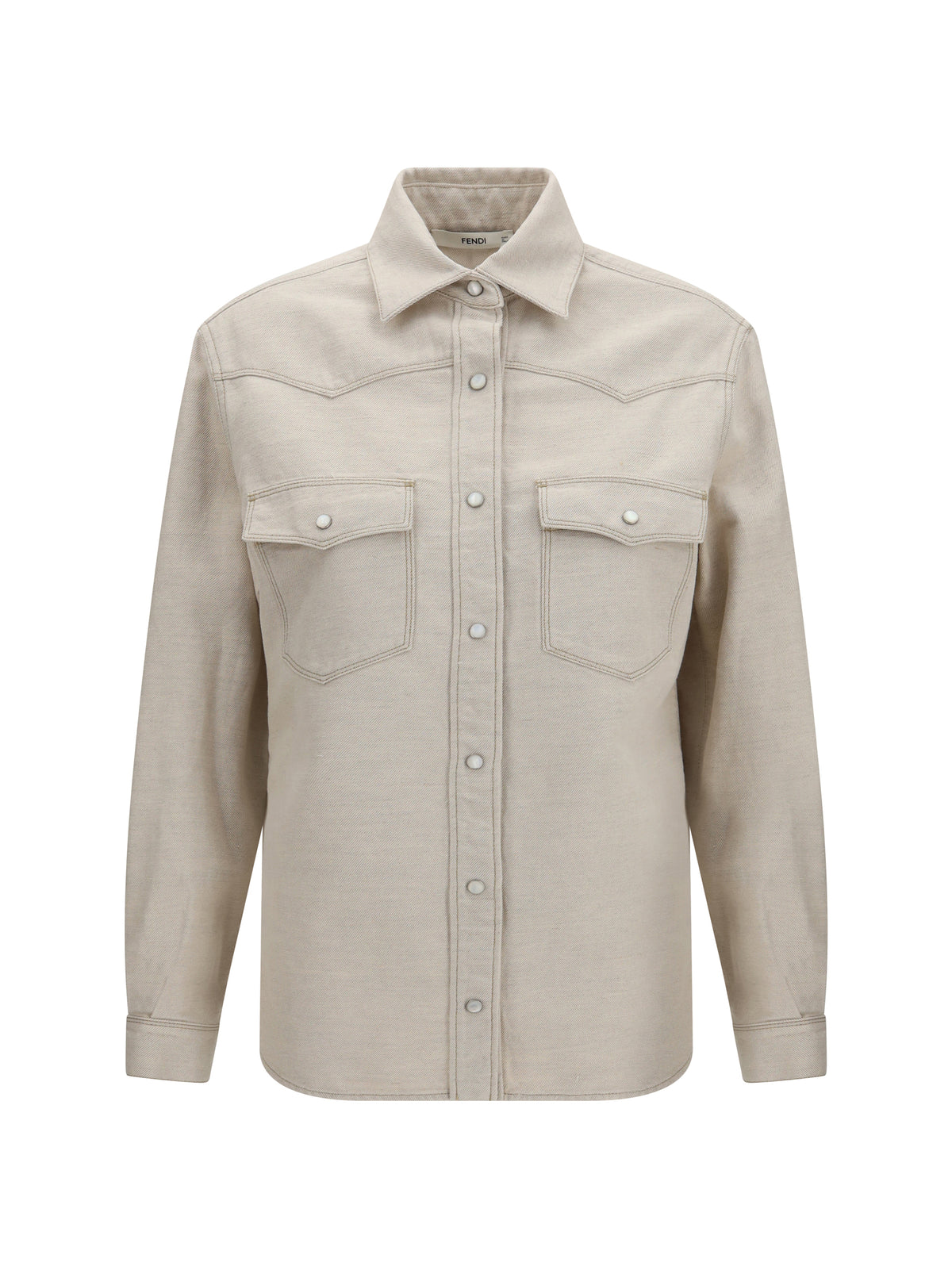 Fendi Selleria denim Western Shirt - Ivory