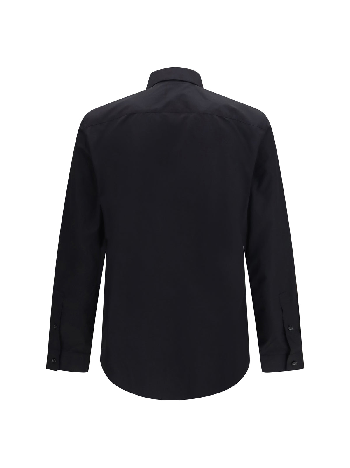 Burberry Cotton Shirt with Check trims - Black