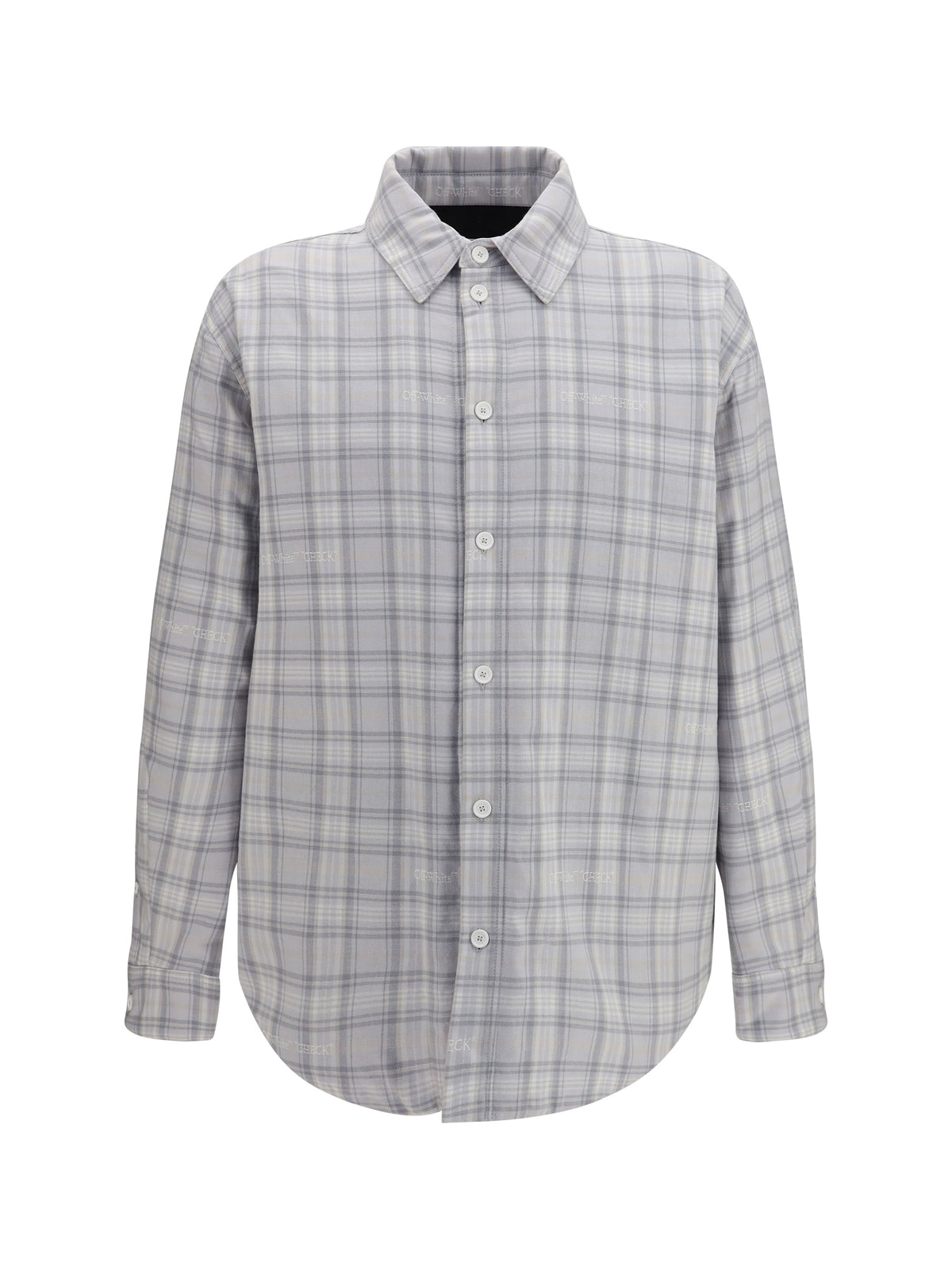 Off-White Padded flannel Jacket - Light Gray