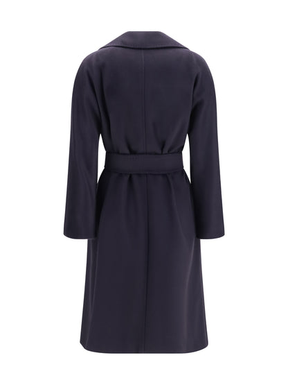 Max Mara Studio Wool Coat with peak lapels - Blue