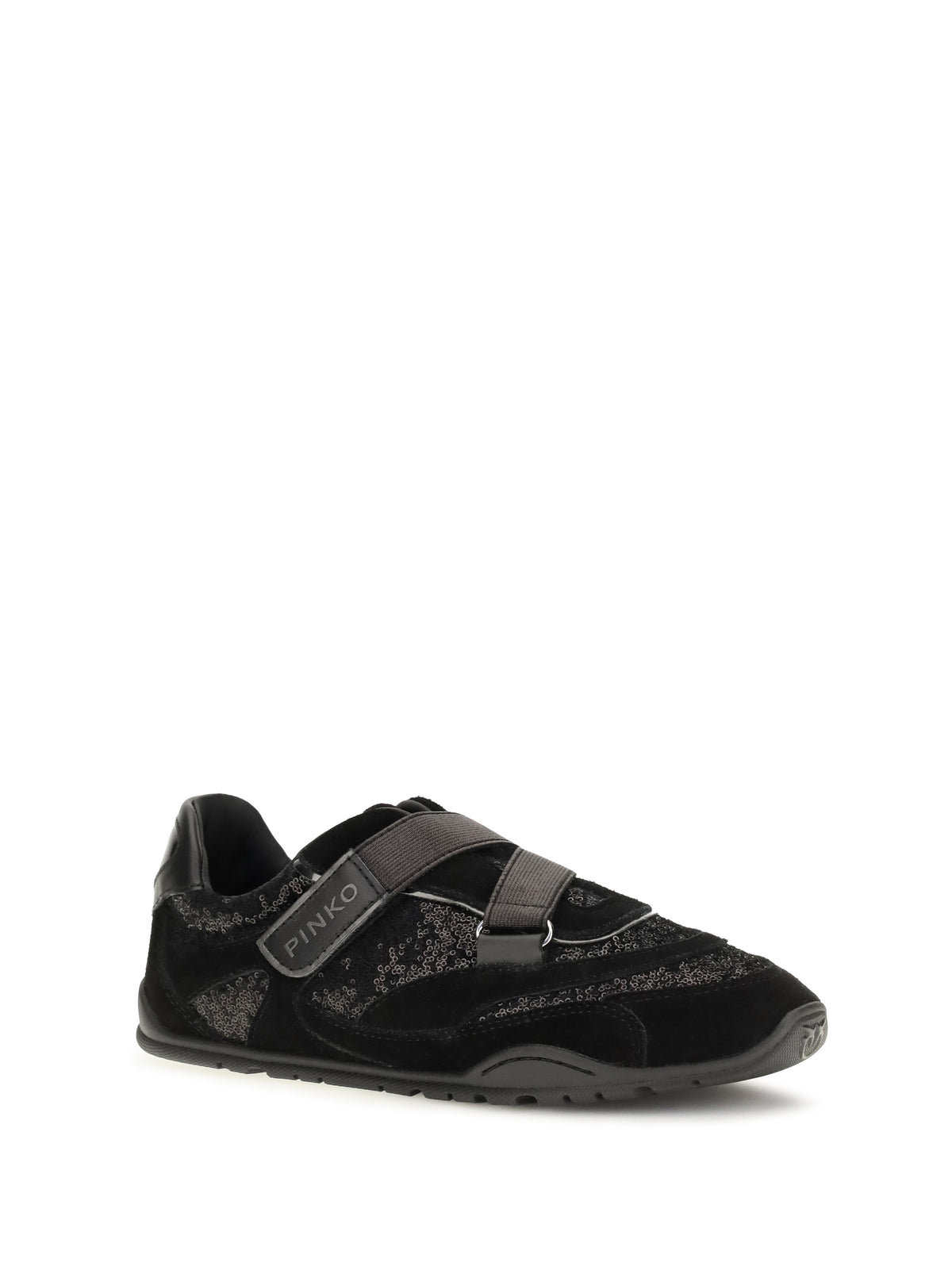Pinko Yulia suede Sneakers with sequins - Black