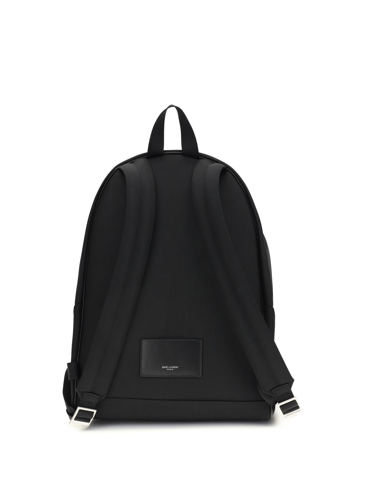 Saint Laurent City Backpack in leather and nylon - Black/Black/Black/Black