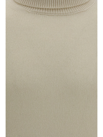 Aragona Cashmere Turtleneck Sweater - White