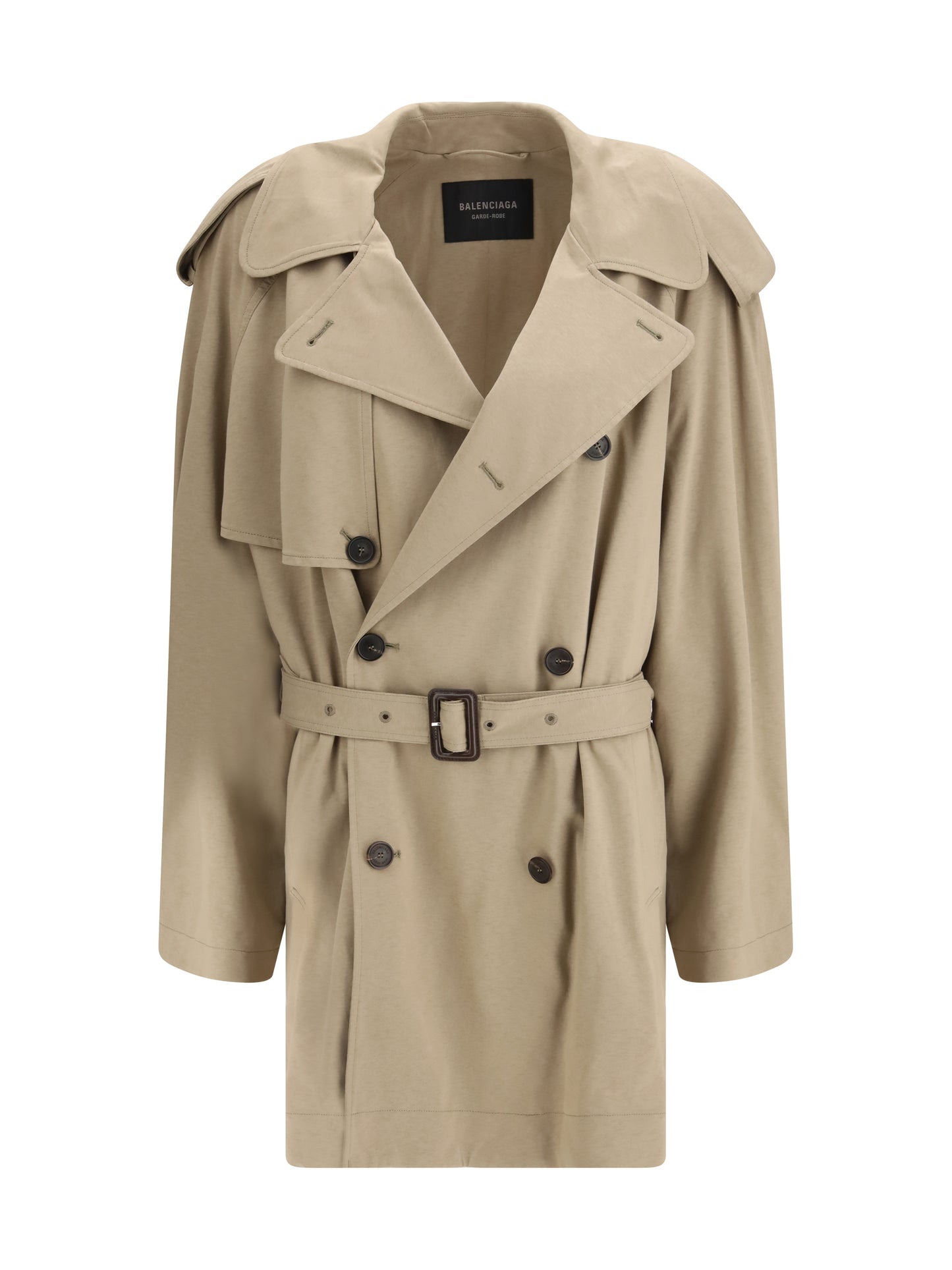 BALENCIAGA Belted double-breasted Trench Coat