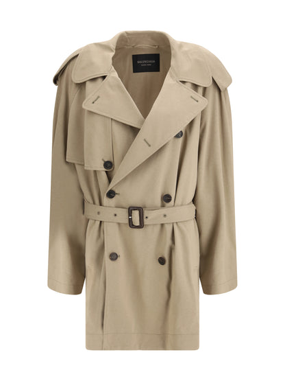 BALENCIAGA Belted double-breasted Trench Coat