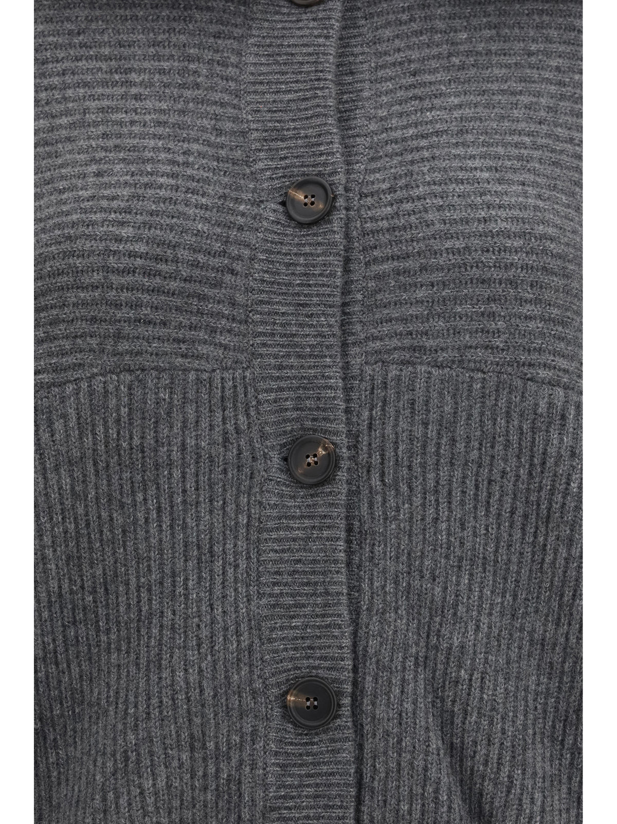 Brunello Cucinelli High neck cashmere Cardigan - Piombo