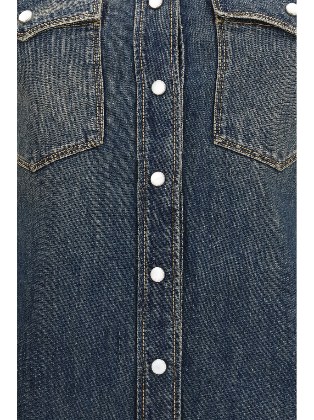 Fendi Long Denim Dress - Medium Wash Blue
