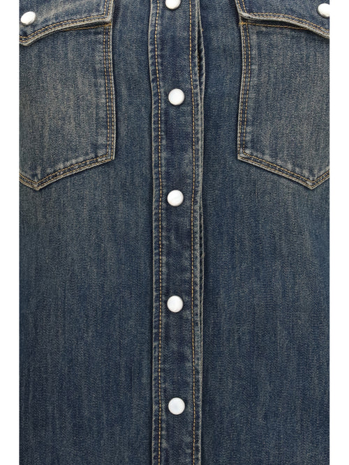 Fendi Long Denim Dress - Medium Wash Blue
