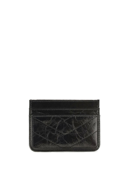 Saint Laurent Niki Vintage leather Card Holder - Black