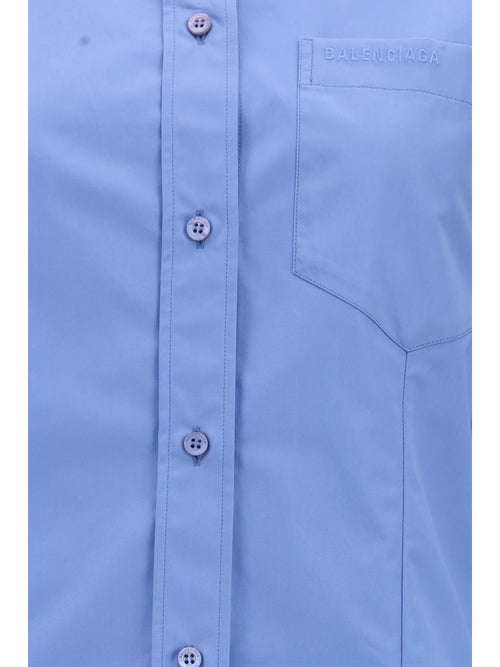 Balenciaga Asymmetric long-sleeve Shirt - Light Blue
