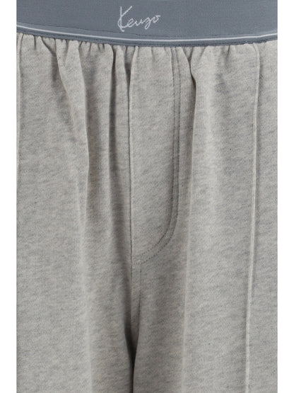 Kenzo Kenzo Signature stretch cotton Pants - Gris Clair