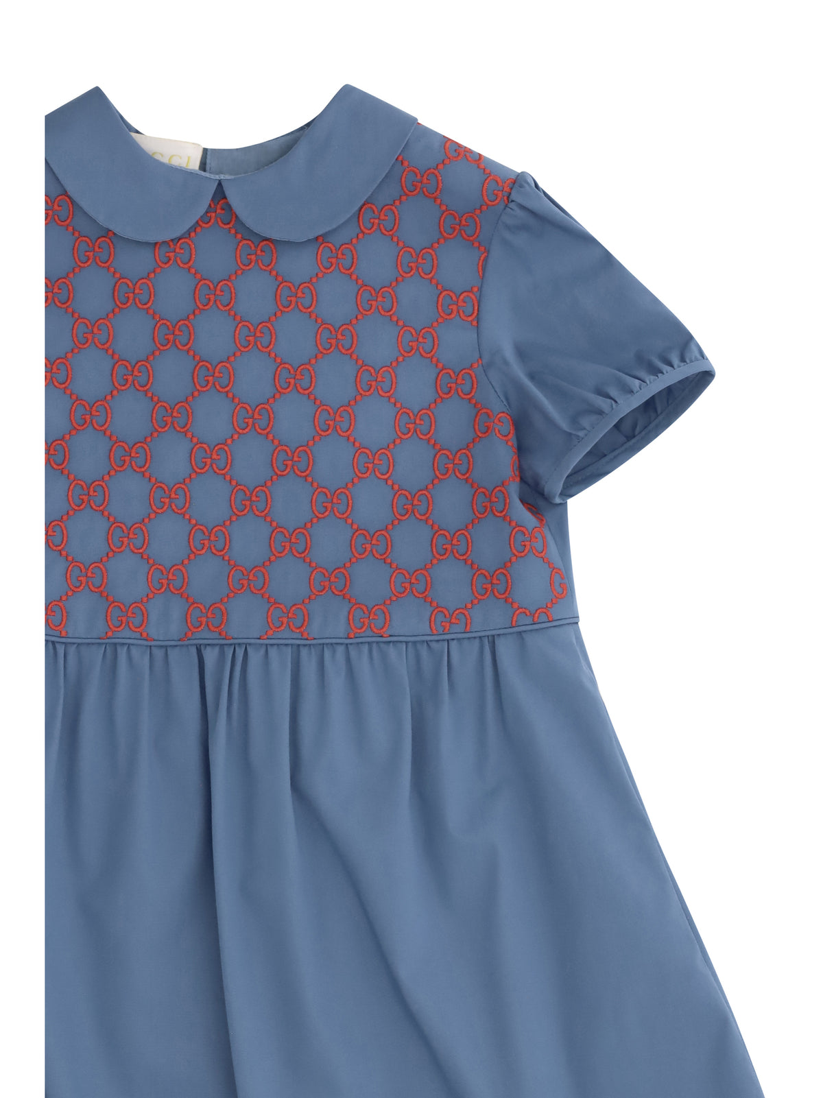 Gucci Stretch cotton poplin Dress for Girl - Metal Blue/Mix