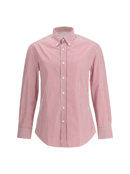 BRUNELLO CUCINELLI Striped long-sleeve Cotton Shirt