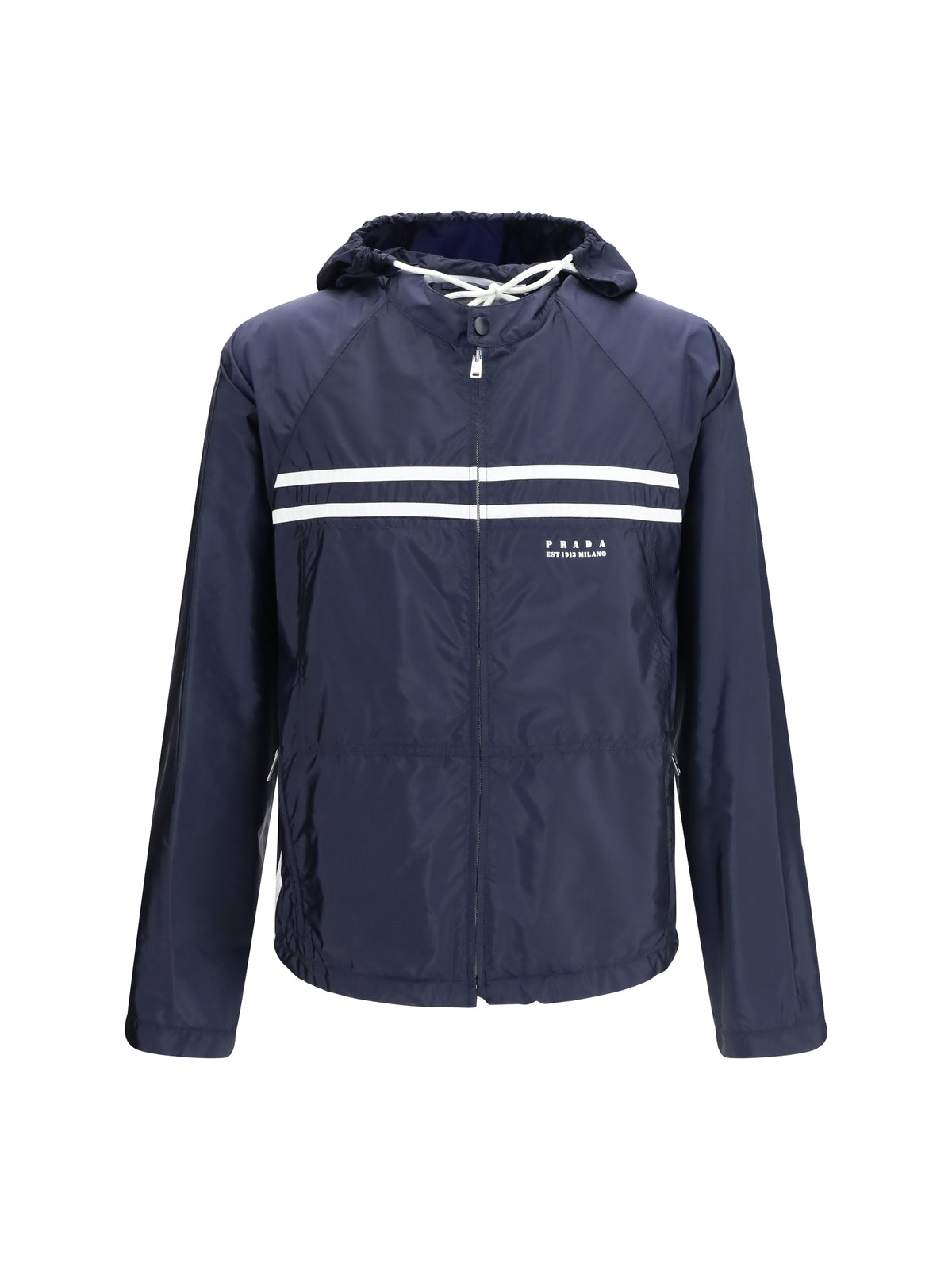 Prada Oversize Re-Nylon Jacket - Blu+Bianco