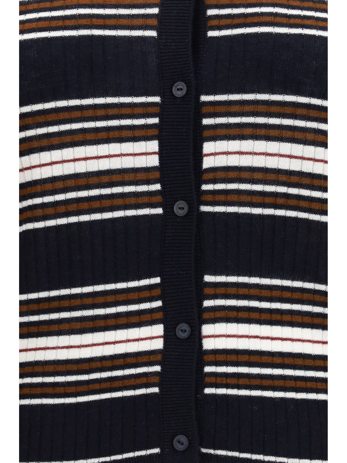 Max Mara Studio Striped silk and wool Cardigan - Blue Multicolor