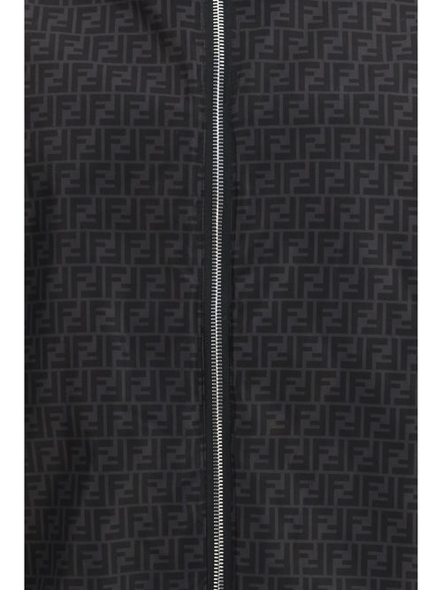 Fendi FF jacquard zipped reversible Windbreaker - Black