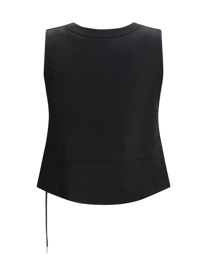 Sacai Twill Vest - Black