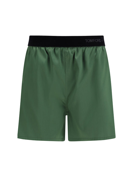 TOM FORD Stretch silk satin PJ Shorts