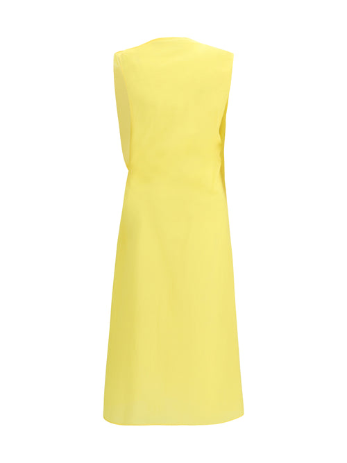 Jacquemus Drapped midi Dress - Yellow