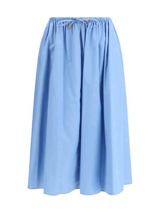 MARNI Poplin Drawstring Skirt