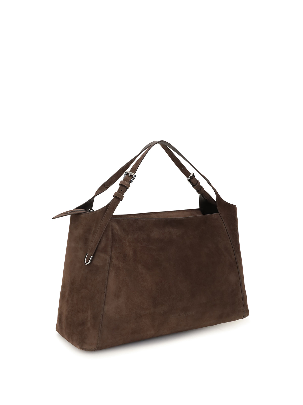 Brunello Cucinelli Sartorial suede Shoulder Bag - Espresso