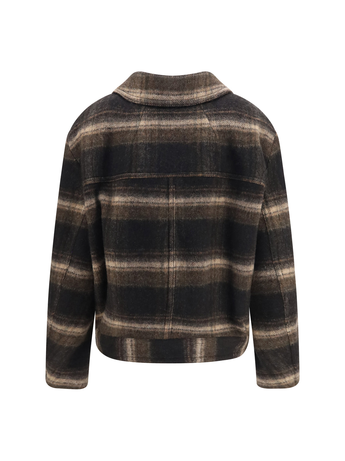Marant Étoile Galeane wool-blend short Coat - Black/Khaki