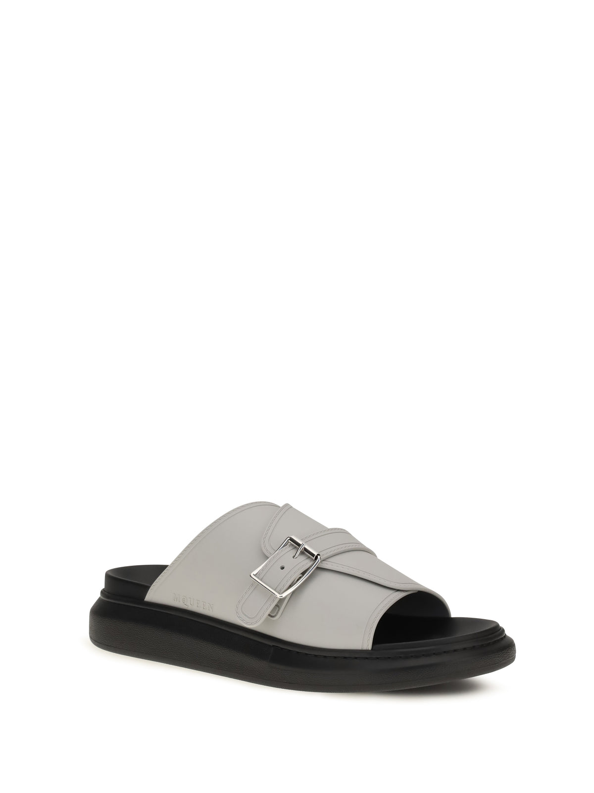 Alexander Mcqueen Buckle slide Sandals - Ash Grey