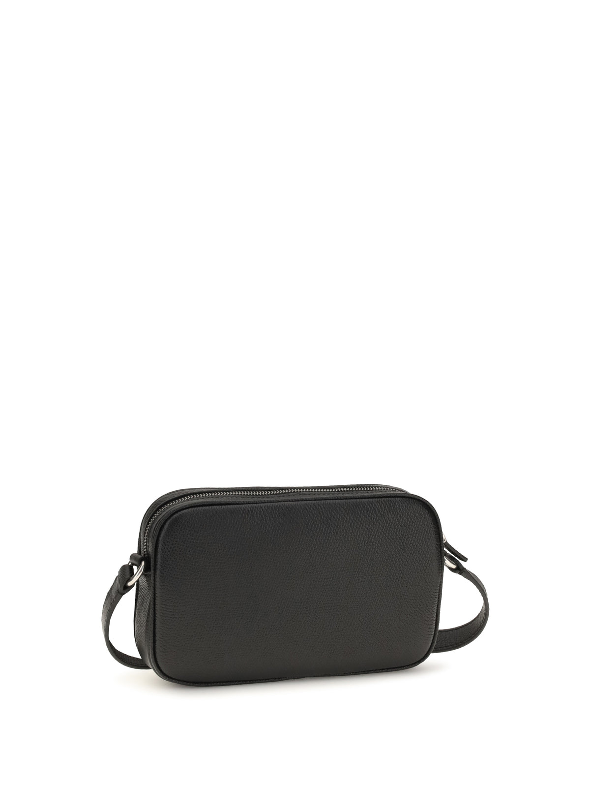 Valentino Garavani Grained leather Crossbody Bag with zip - Black