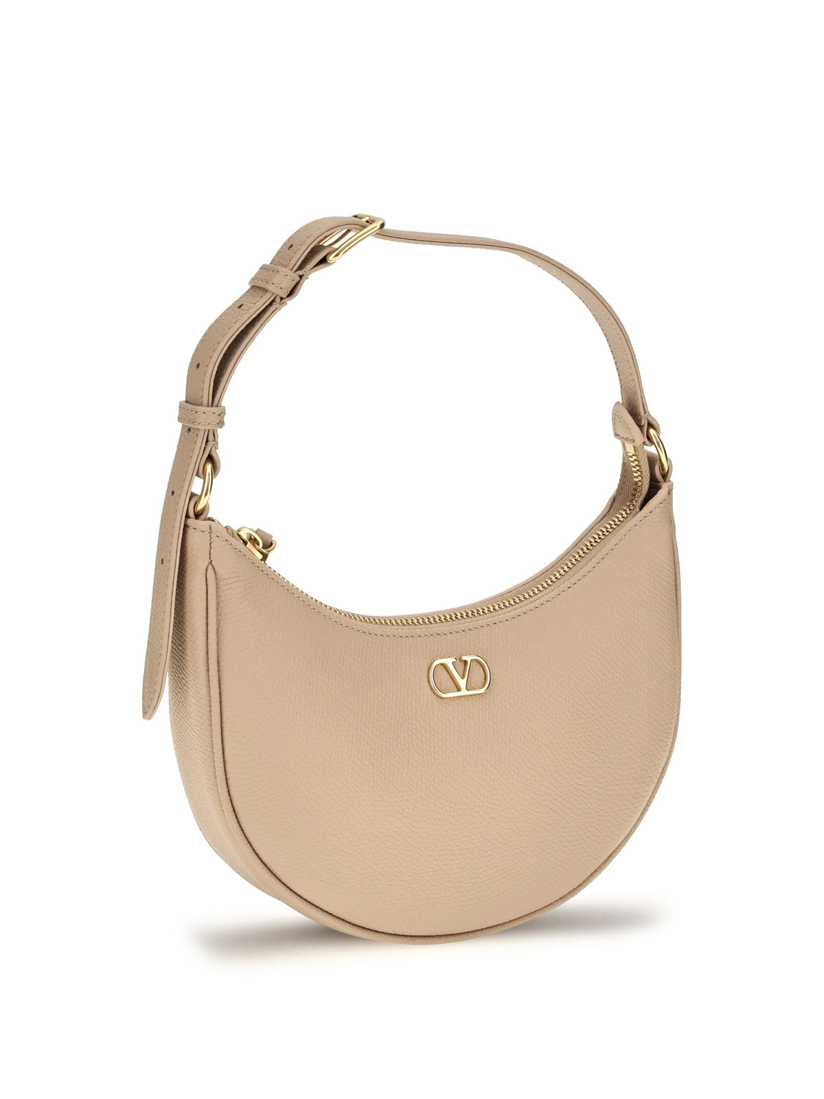Valentino Garavani Mini Hobo VLogo Signature Shoulder Bag - Rose Sand