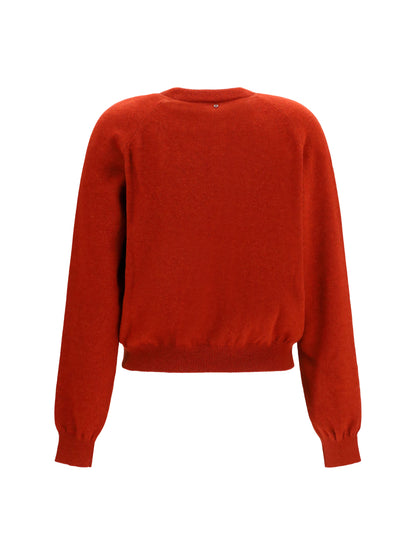 Ferragamo Crewneck Sweater with cut-out detail - Brick