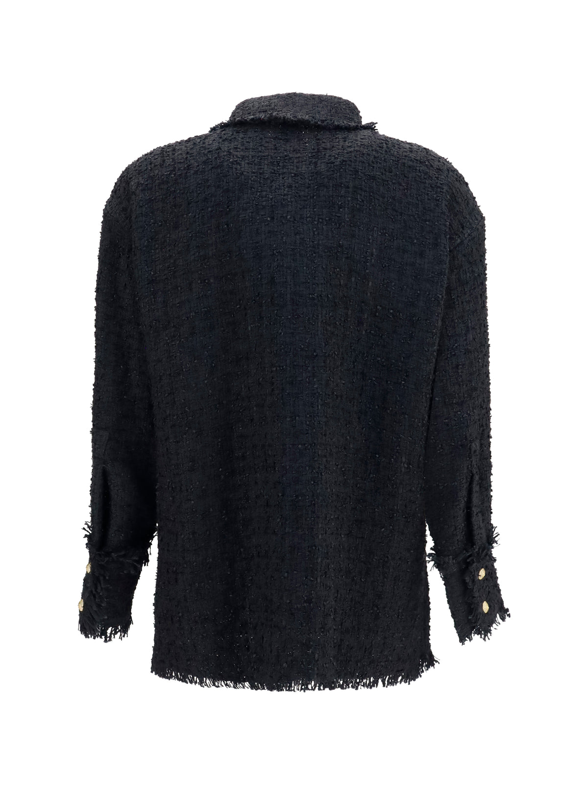 Balmain Tweed Shirt - Noir