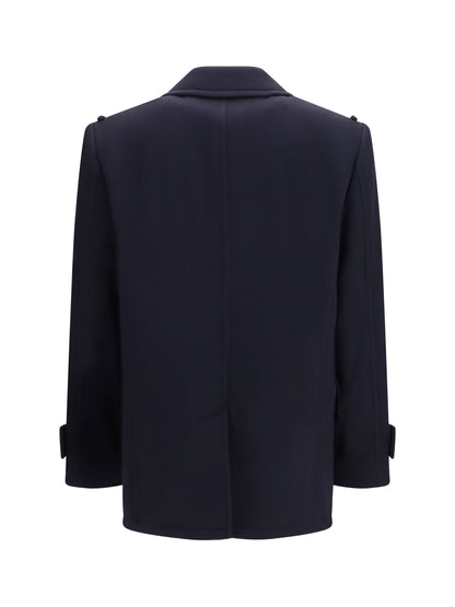 Burberry Wool cashmere Pea Coat - Navy