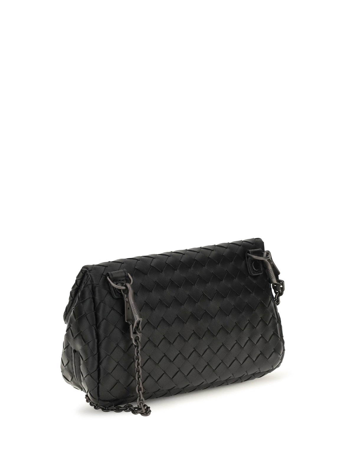 Bottega Veneta Intrecciato Shoulder Bag - Black-Brunito