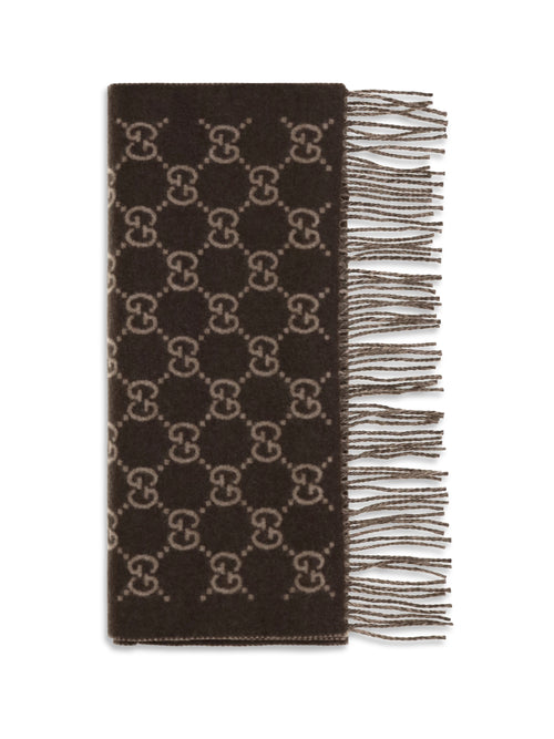 Gucci GG cashmere Scarf - Brown/Beige