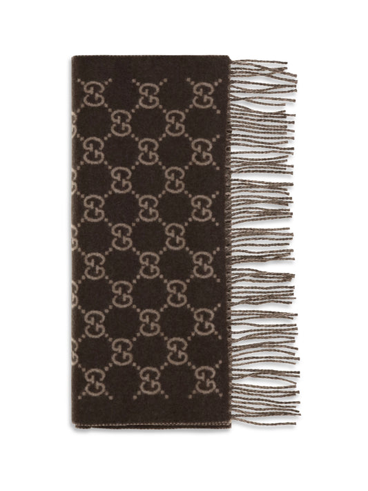 Gucci GG cashmere Scarf - Brown/Beige