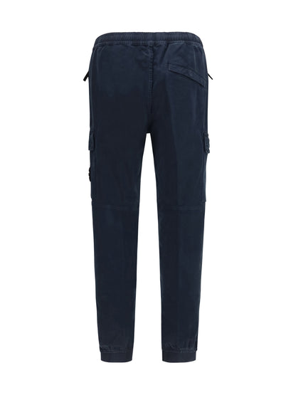 Stone Island Cargo Pants with elasticated cuffs - Navy Blue