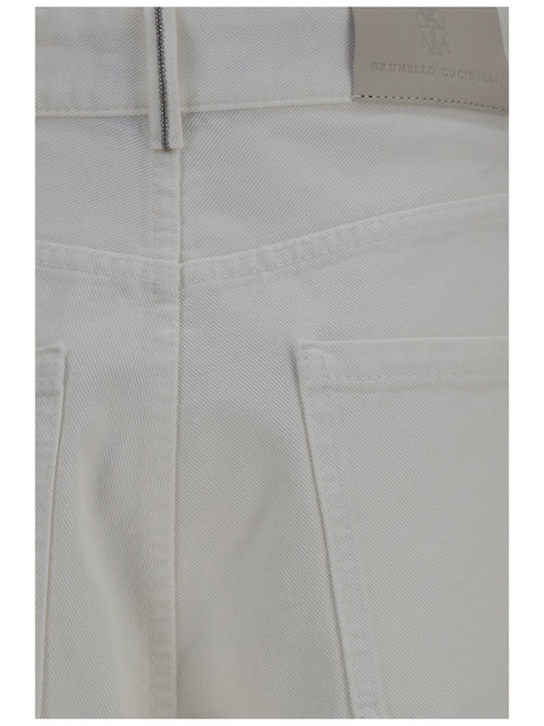 Brunello Cucinelli High-Rise Palazzo Jeans - Panama
