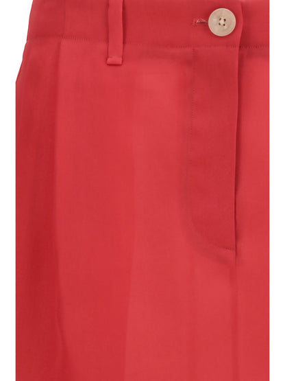 Khaite Lucian midi Skirt - Raspberry