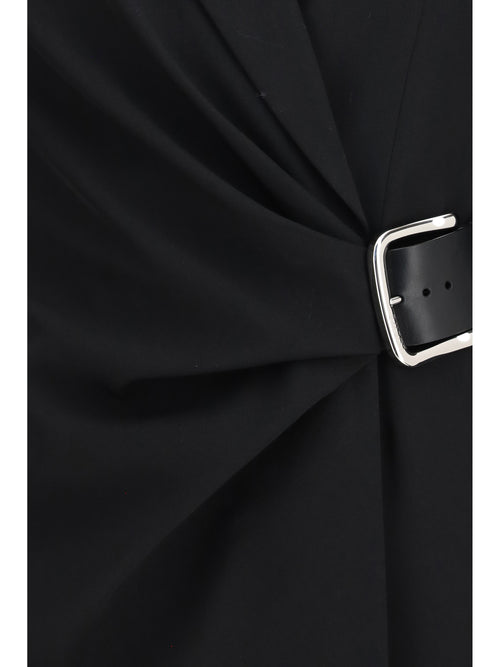 Loewe Draped wool Jacket with Belt - Black