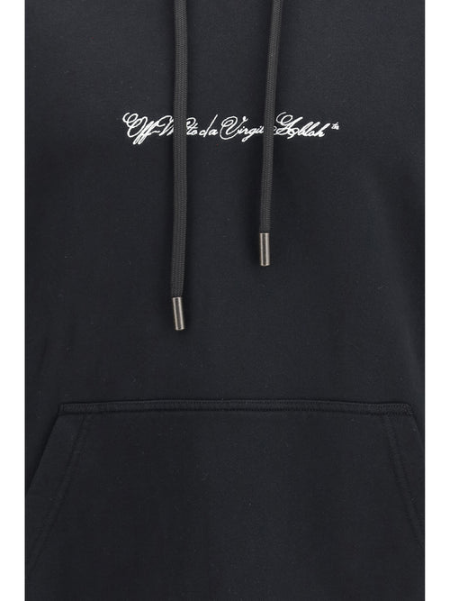 Off-White Script Arrow Diagonal Skate Hoodie - Black
