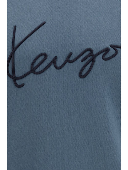 Kenzo Kenzo signature embroidered cotton Sweatshirt - Anthracite