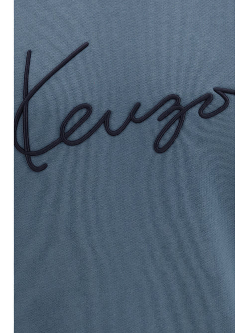 Kenzo Kenzo signature embroidered cotton Sweatshirt - Anthracite