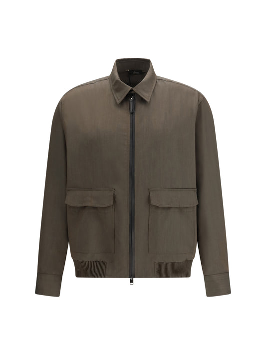 Brioni Wool Jacket - Khaki