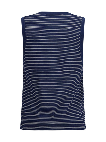 AMI PARIS Striped cotton tank Top